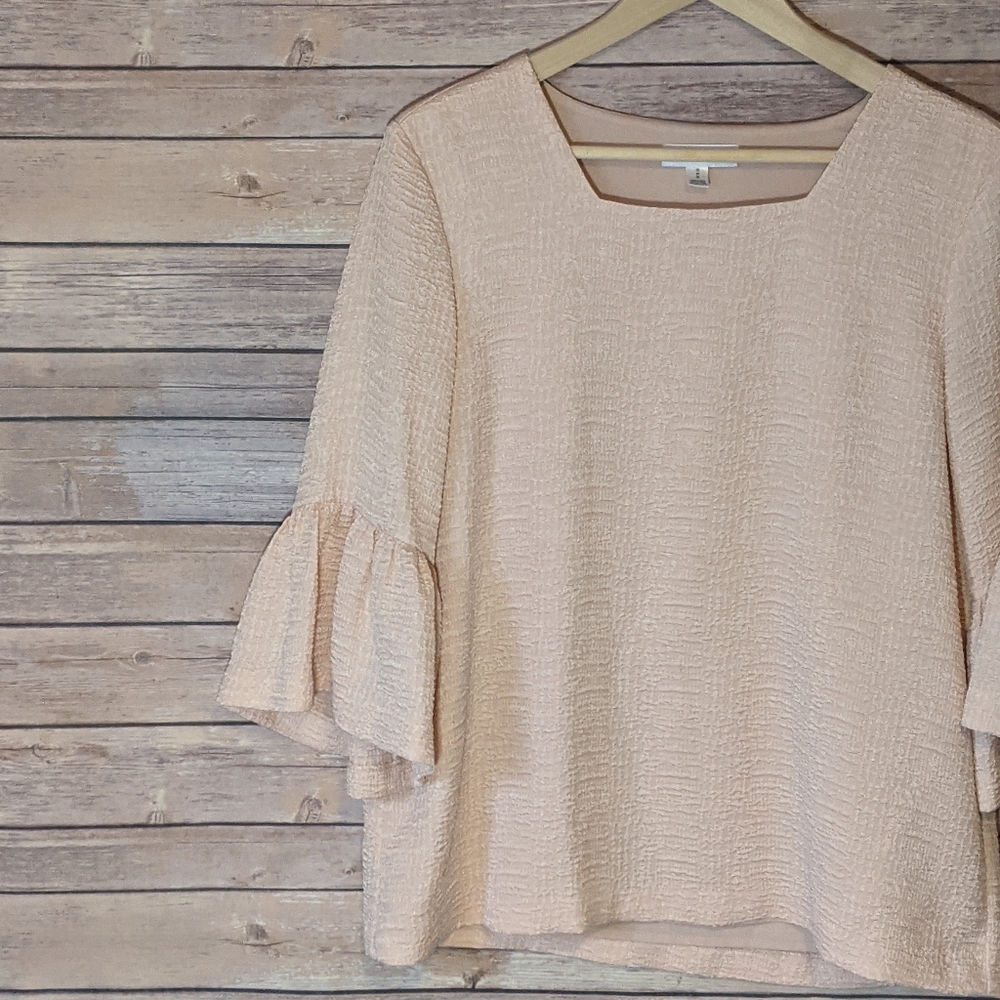 Calvin Klein Light Pink Bell Sleeve Blouse